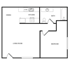 One bedroom floor plan